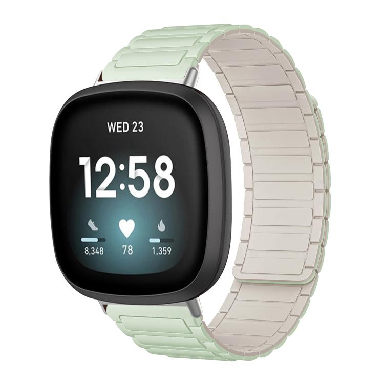 For Fitbit Versa 4 / 3 / Sense 2 / Sense xDfind I-shaped Magnetic Silicone Watch Band