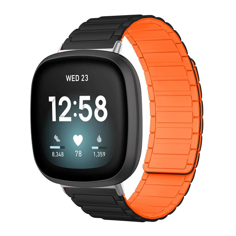 For Fitbit Versa 4 / 3 / Sense 2 / Sense xDfind I-shaped Magnetic Silicone Watch Band