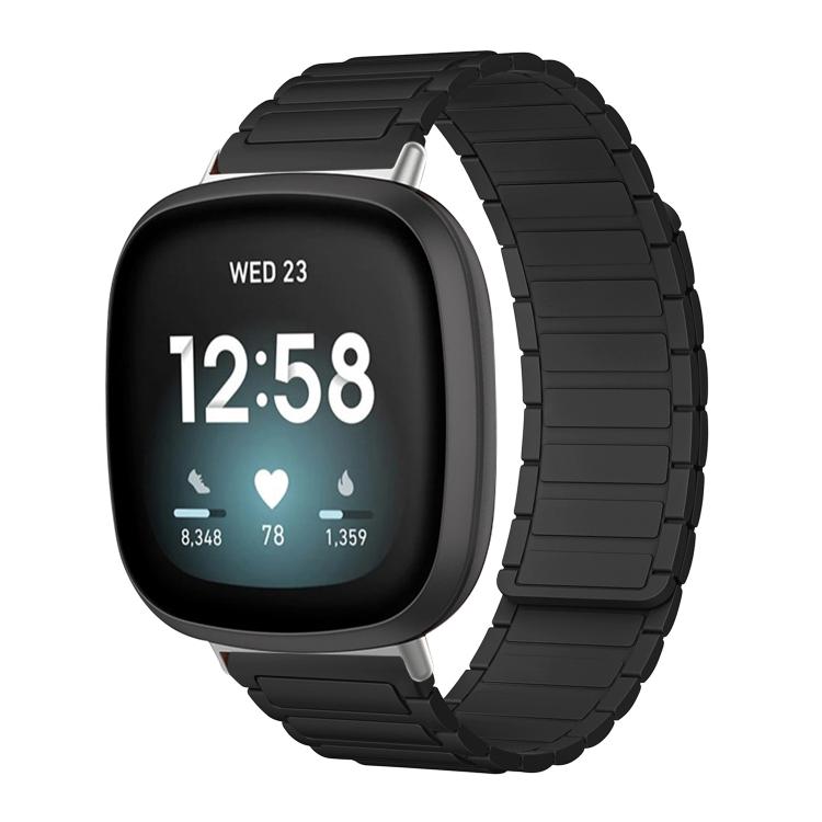 For Fitbit Versa 4 / 3 / Sense 2 / Sense xDfind I-shaped Magnetic Silicone Watch Band
