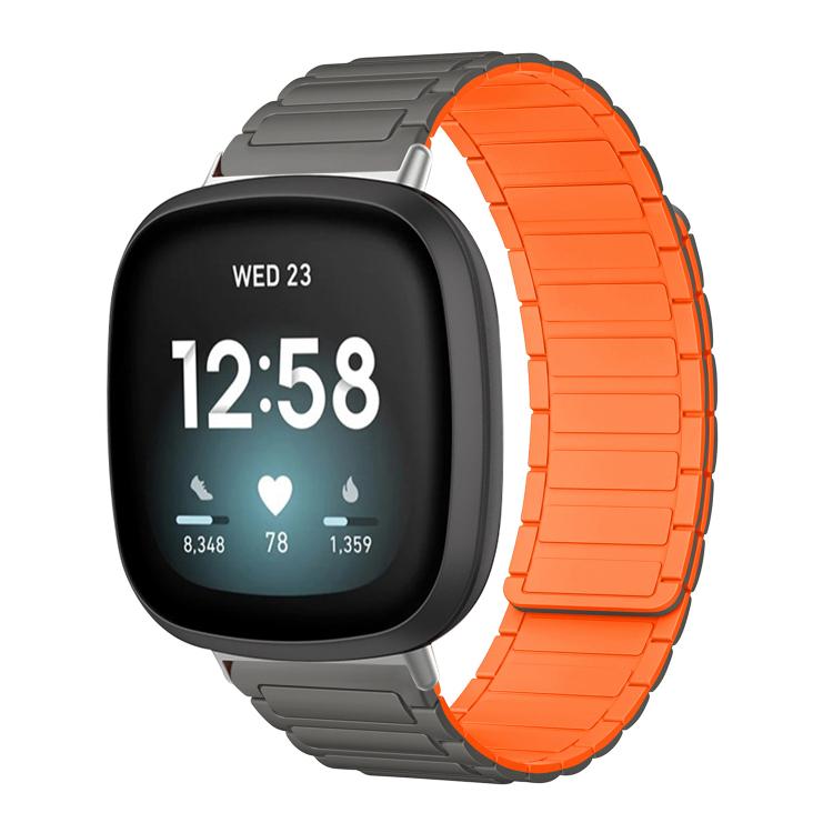 For Fitbit Versa 4 / 3 / Sense 2 / Sense xDfind I-shaped Magnetic Silicone Watch Band