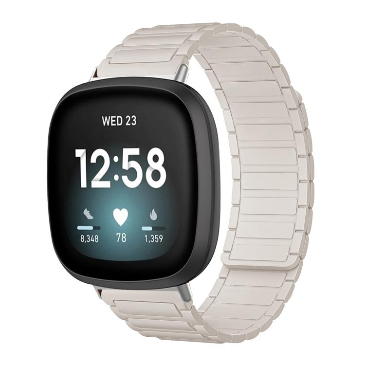 For Fitbit Versa 4 / 3 / Sense 2 / Sense xDfind I-shaped Magnetic Silicone Watch Band