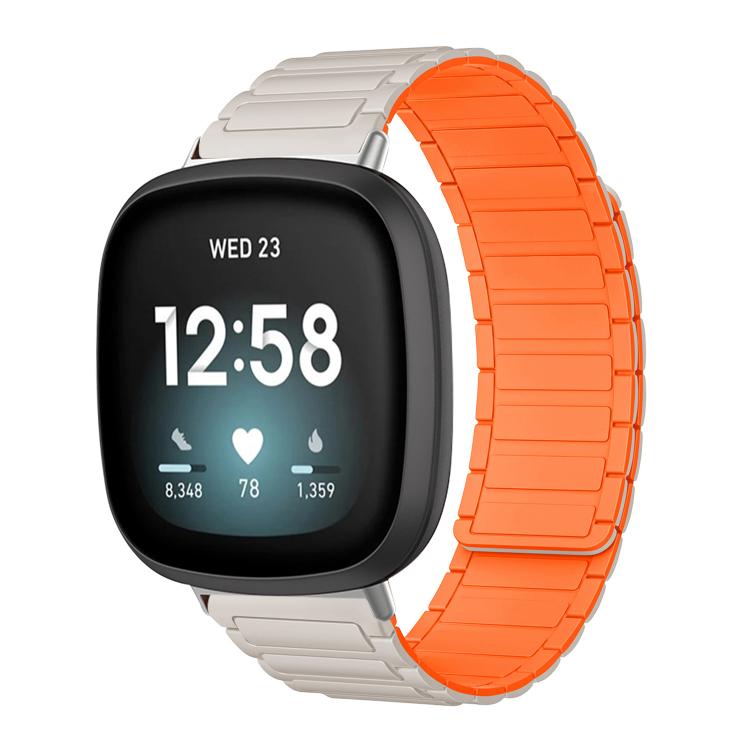 For Fitbit Versa 4 / 3 / Sense 2 / Sense xDfind I-shaped Magnetic Silicone Watch Band