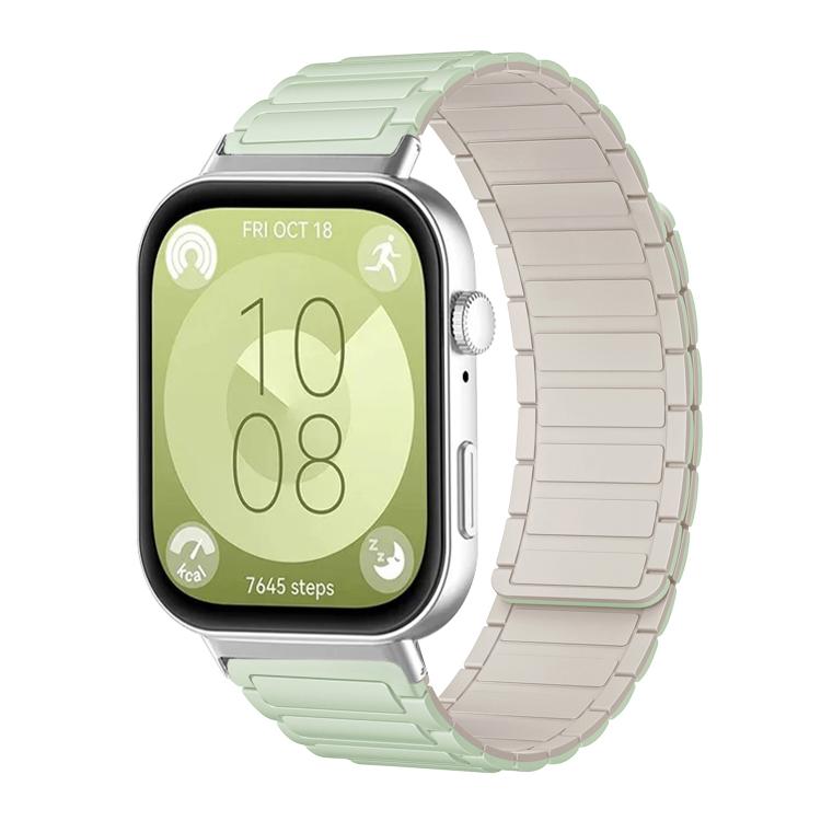For Huawei Watch Fit4 / Fit4 Pro / Fit3 xDfind I-shaped Magnetic Silicone Watch Band