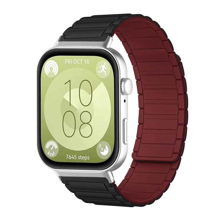 For Huawei Watch Fit4 / Fit4 Pro / Fit3 xDfind I-shaped Magnetic Silicone Watch Band