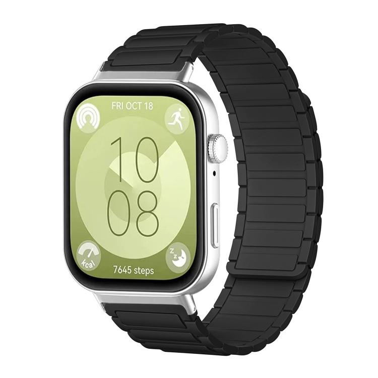 For Huawei Watch Fit4 / Fit4 Pro / Fit3 xDfind I-shaped Magnetic Silicone Watch Band