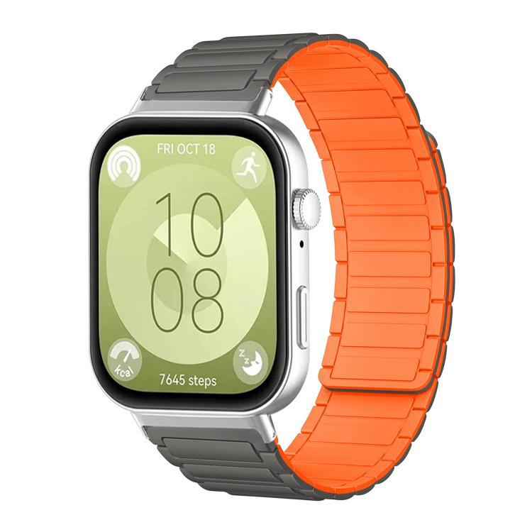 For Huawei Watch Fit4 / Fit4 Pro / Fit3 xDfind I-shaped Magnetic Silicone Watch Band