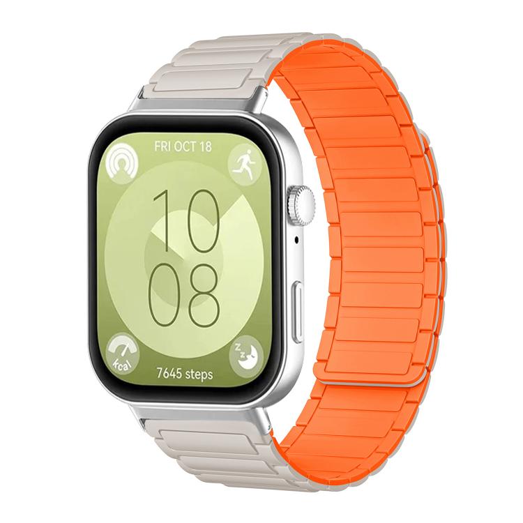 For Huawei Watch Fit4 / Fit4 Pro / Fit3 xDfind I-shaped Magnetic Silicone Watch Band