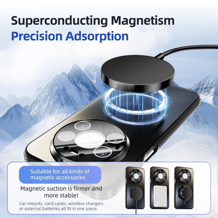 For Huawei Mate 80 Pro Max ABEEL Heat Dissipation Frosted MagSafe Phone Case with Lens Film