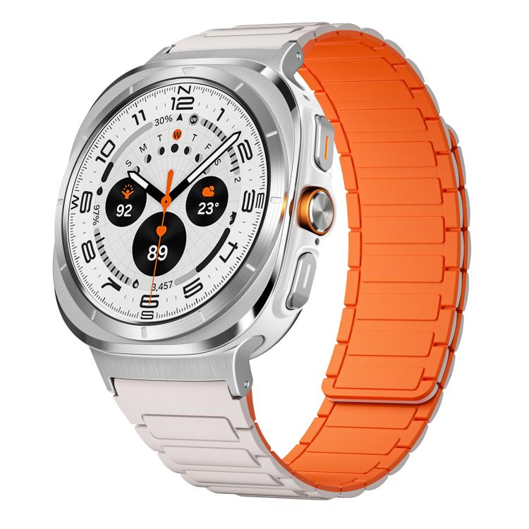 For Samsung Galaxy Watch Ultra / Ultra 2025 xDfind I-shaped Magnetic Silicone Watch Band