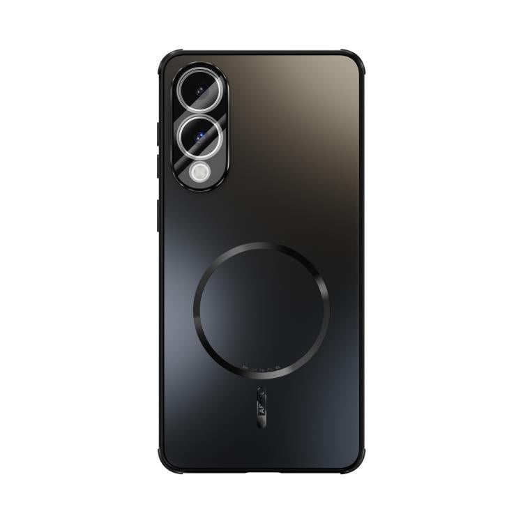 For Samsung Galaxy S25 Edge 5G ABEEL Heat Dissipation Frosted MagSafe Phone Case with Lens Film
