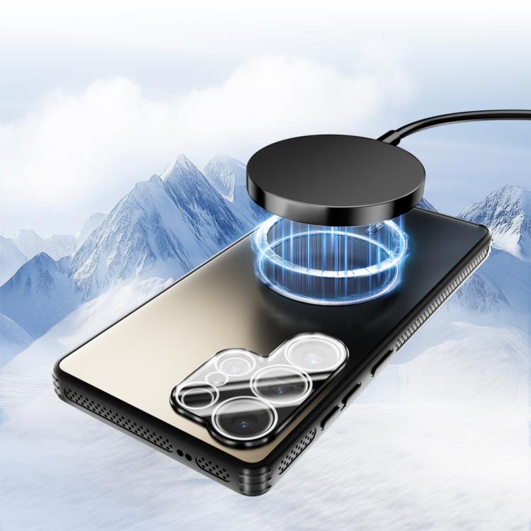 For Samsung Galaxy S25 Edge 5G ABEEL Heat Dissipation Frosted MagSafe Phone Case with Lens Film