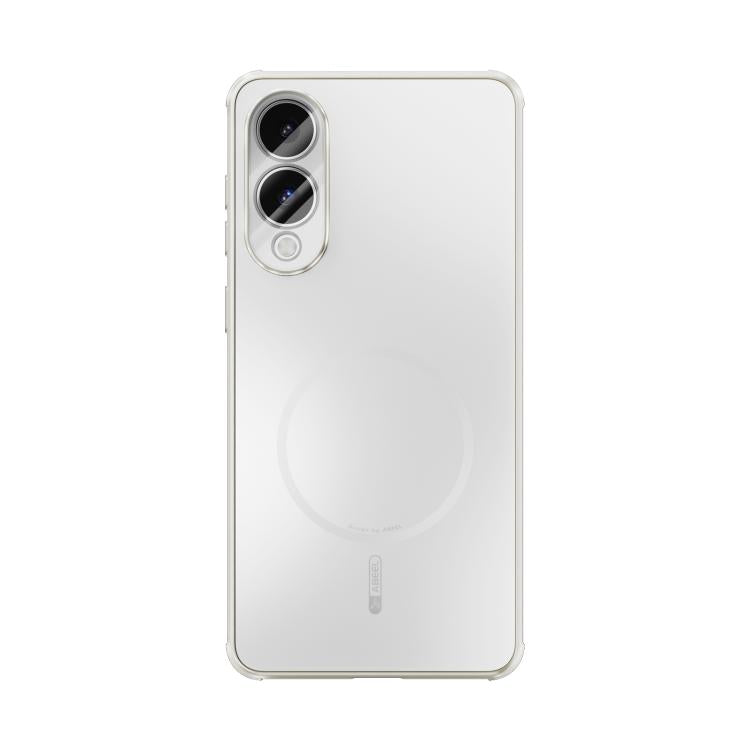 For Samsung Galaxy S25 Edge 5G ABEEL Heat Dissipation Frosted MagSafe Phone Case with Lens Film