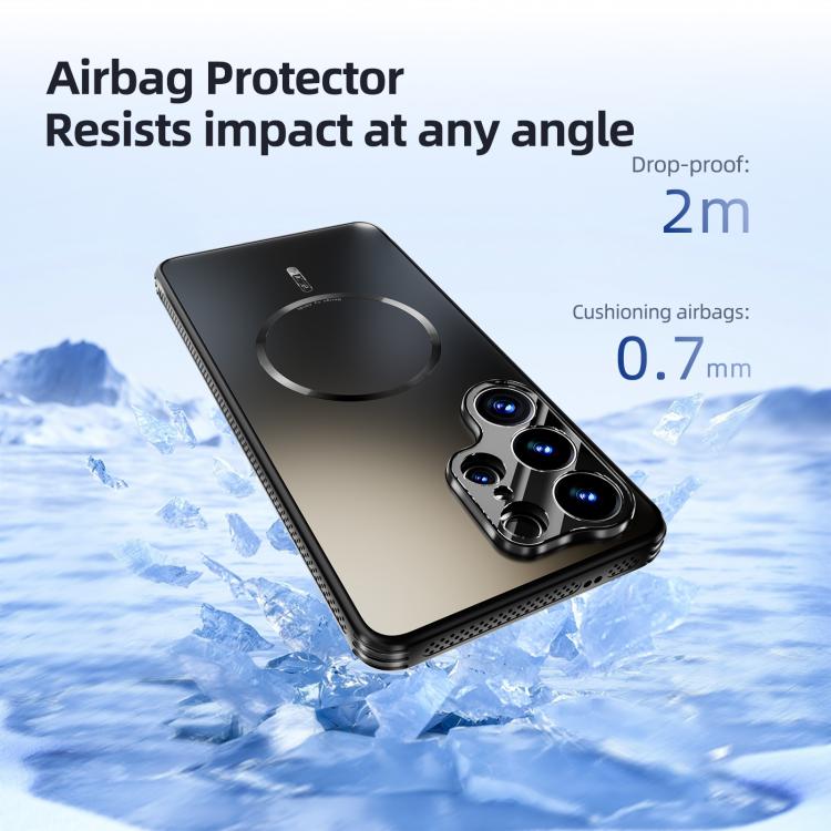 For Samsung Galaxy S26 5G ABEEL Heat Dissipation Frosted MagSafe Phone Case with Lens Film