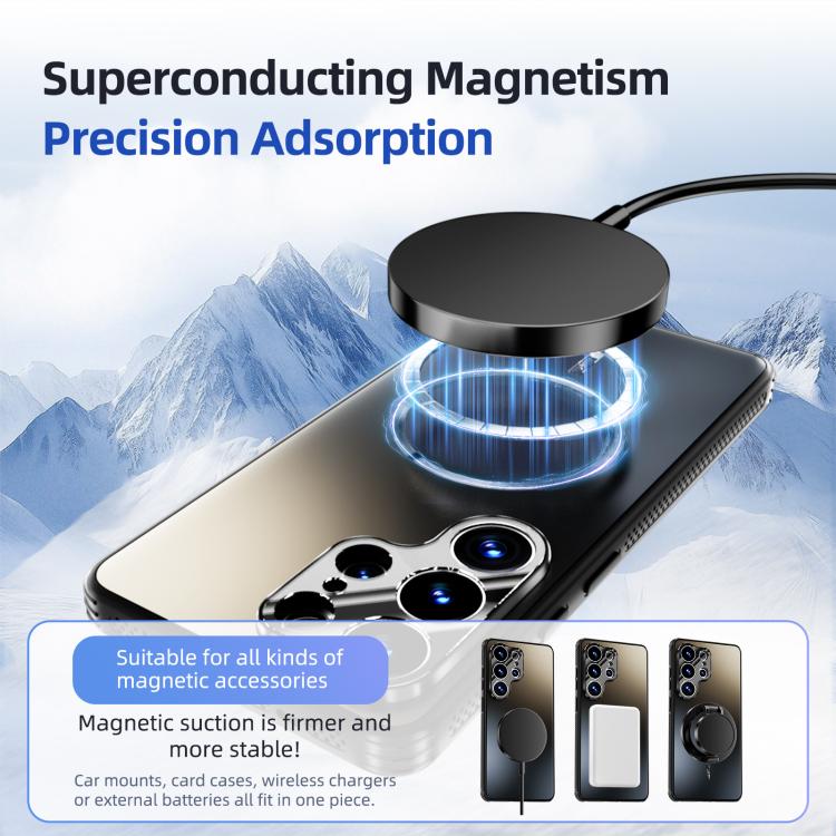 For Samsung Galaxy S26 5G ABEEL Heat Dissipation Frosted MagSafe Phone Case with Lens Film