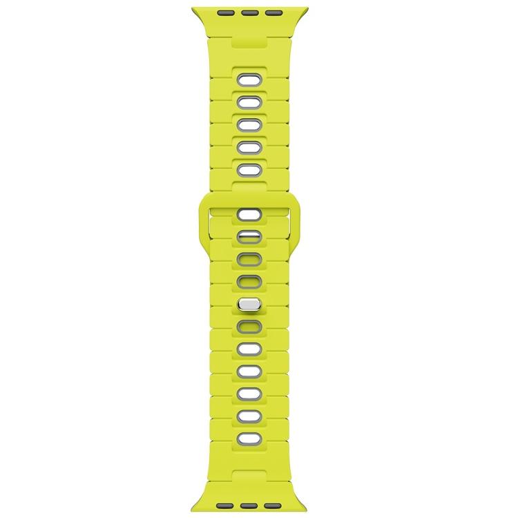 For Apple Watch 46mm / 49mm / 45mm / 44mm I-Shape Two-color Liquid Silicone Watch Band