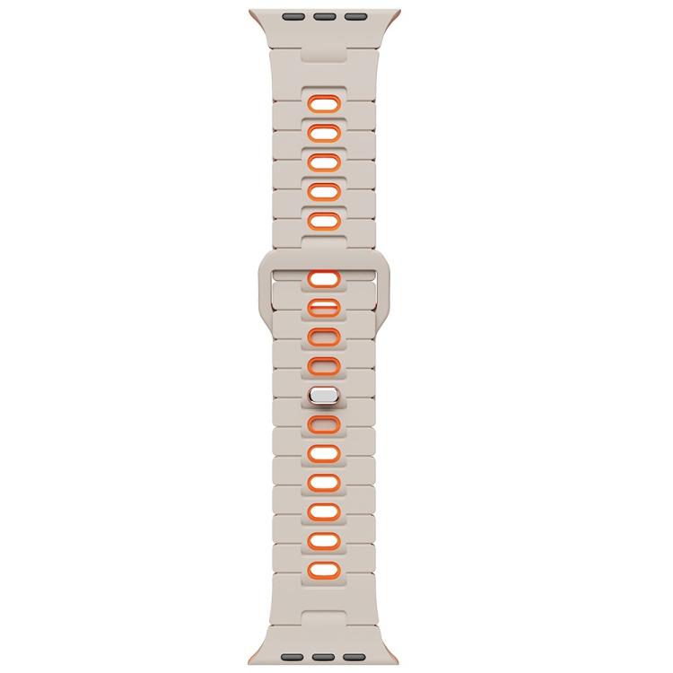 For Apple Watch 42mm / 41mm / 40mm / 38mm I-Shape Two-color Liquid Silicone Watch Band