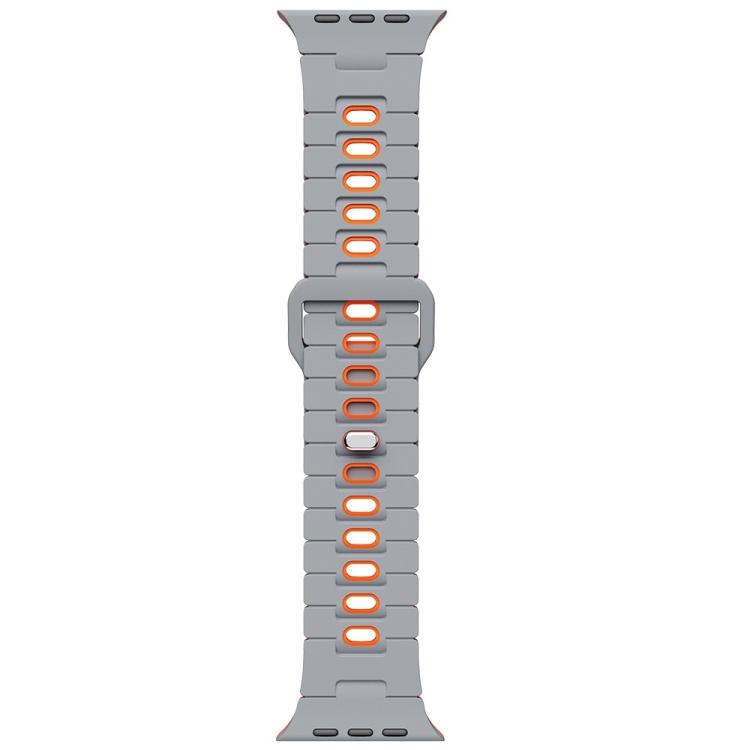 For Apple Watch 42mm / 41mm / 40mm / 38mm I-Shape Two-color Liquid Silicone Watch Band