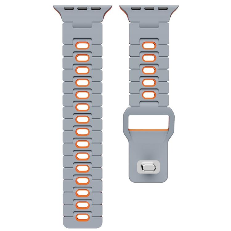 For Apple Watch 42mm / 41mm / 40mm / 38mm I-Shape Two-color Liquid Silicone Watch Band