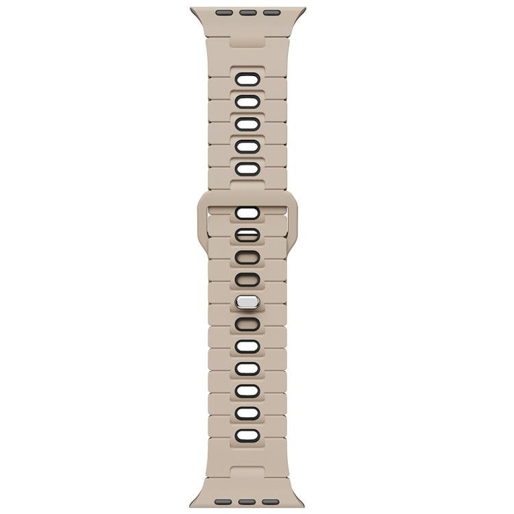 For Apple Watch 42mm / 41mm / 40mm / 38mm I-Shape Two-color Liquid Silicone Watch Band