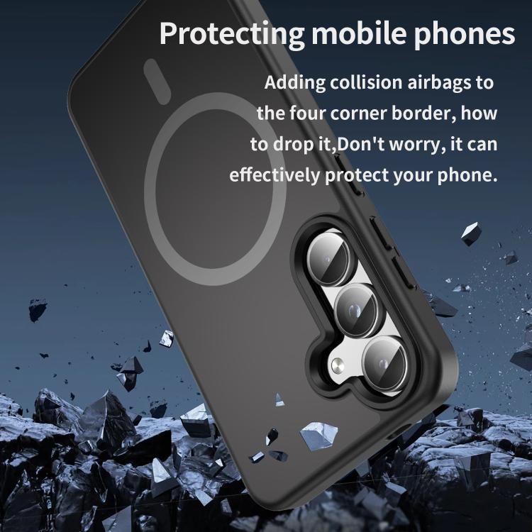 For Samsung Galaxy S25 5G Fanying Series PC Hybrid TPU Translucent Frosted MagSafe Phone Case