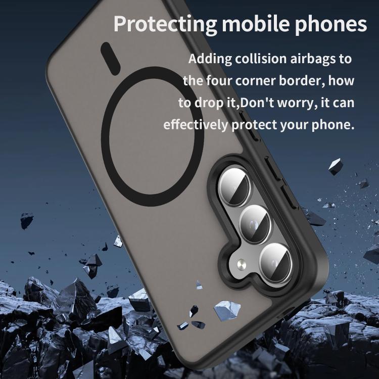For Samsung Galaxy S25 5G Fanying Series PC Hybrid TPU Translucent Frosted MagSafe Phone Case