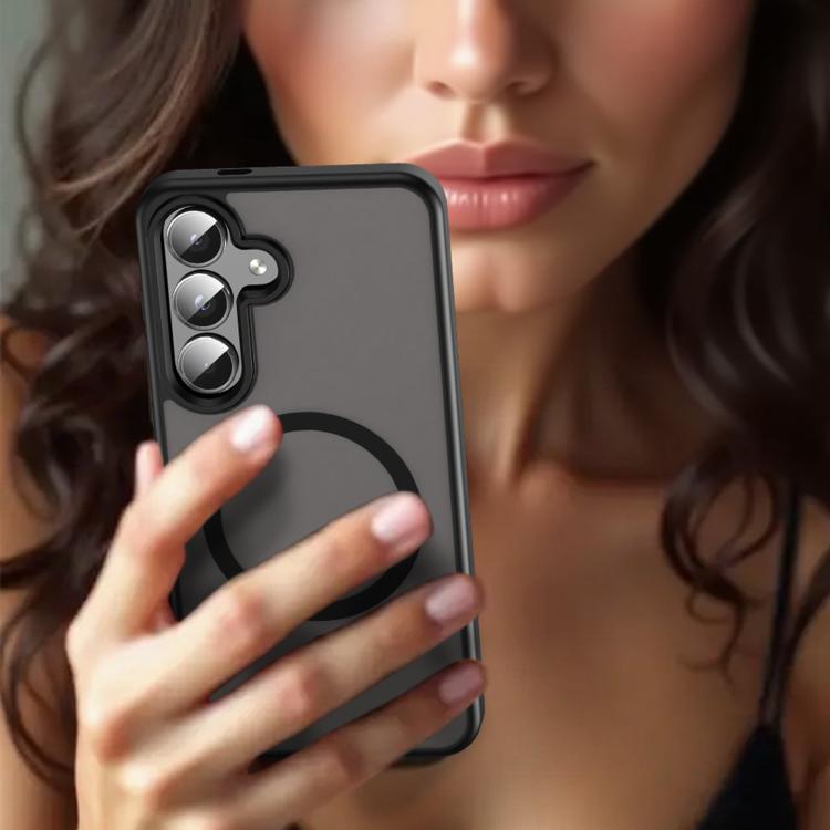 For Samsung Galaxy S25 5G Fanying Series PC Hybrid TPU Translucent Frosted MagSafe Phone Case