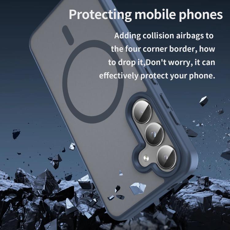 For Samsung Galaxy S25 5G Fanying Series PC Hybrid TPU Translucent Frosted MagSafe Phone Case