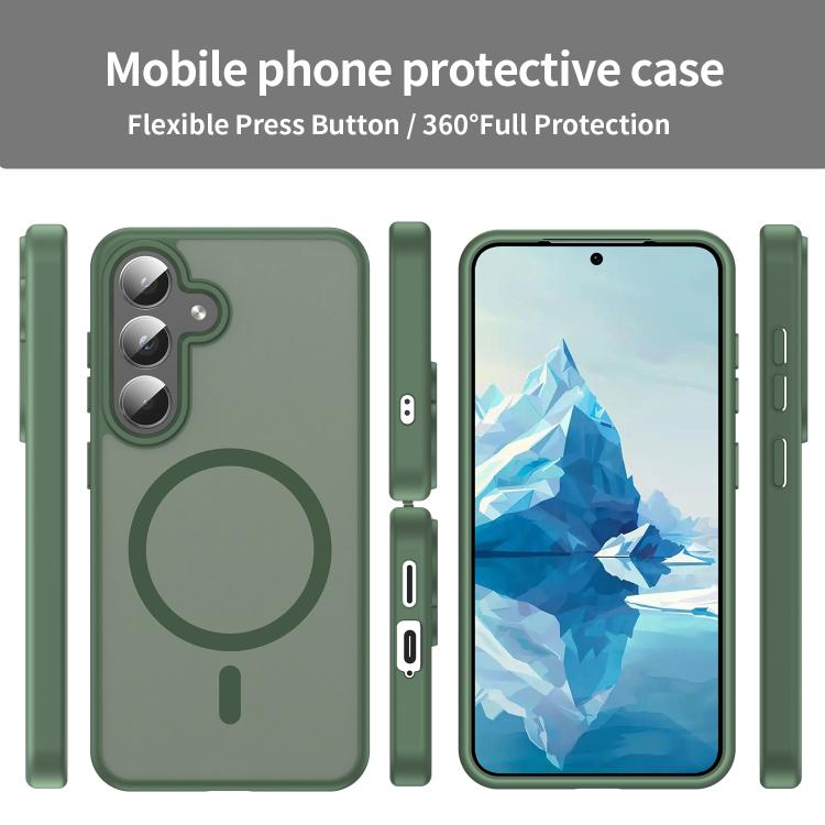 For Samsung Galaxy S25 5G Fanying Series PC Hybrid TPU Translucent Frosted MagSafe Phone Case