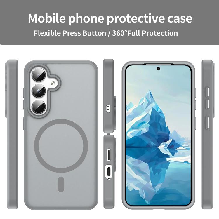 For Samsung Galaxy S25 5G Fanying Series PC Hybrid TPU Translucent Frosted MagSafe Phone Case