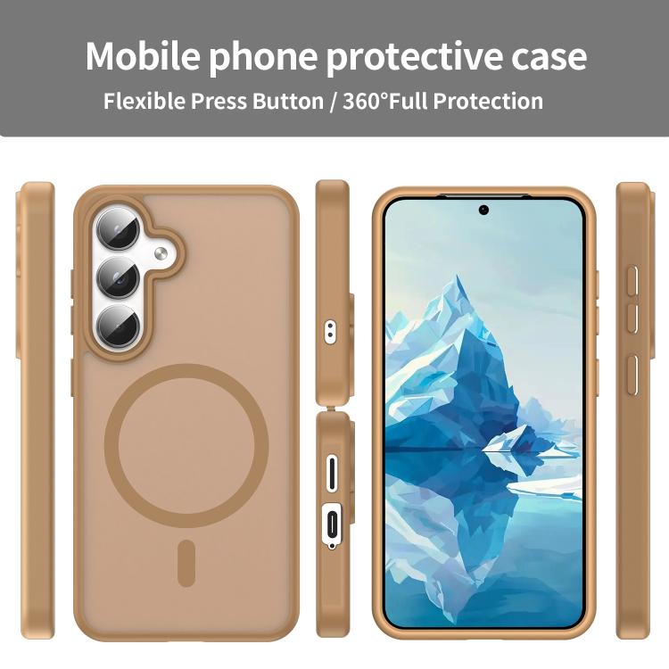 For Samsung Galaxy S25 5G Fanying Series PC Hybrid TPU Translucent Frosted MagSafe Phone Case