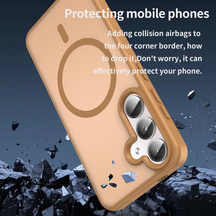 For Samsung Galaxy S25 5G Fanying Series PC Hybrid TPU Translucent Frosted MagSafe Phone Case