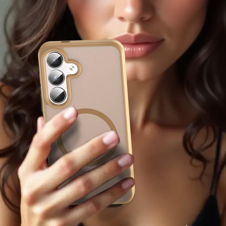 For Samsung Galaxy S25 5G Fanying Series PC Hybrid TPU Translucent Frosted MagSafe Phone Case