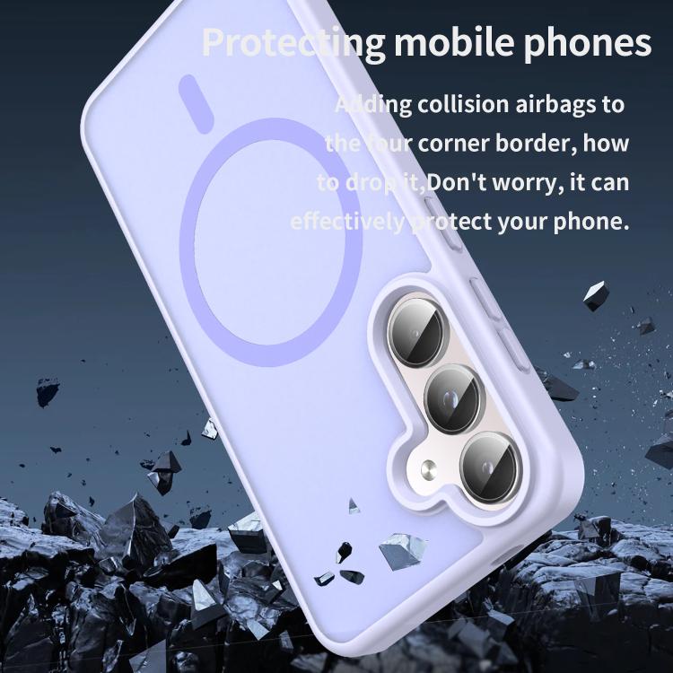For Samsung Galaxy S25 5G Fanying Series PC Hybrid TPU Translucent Frosted MagSafe Phone Case