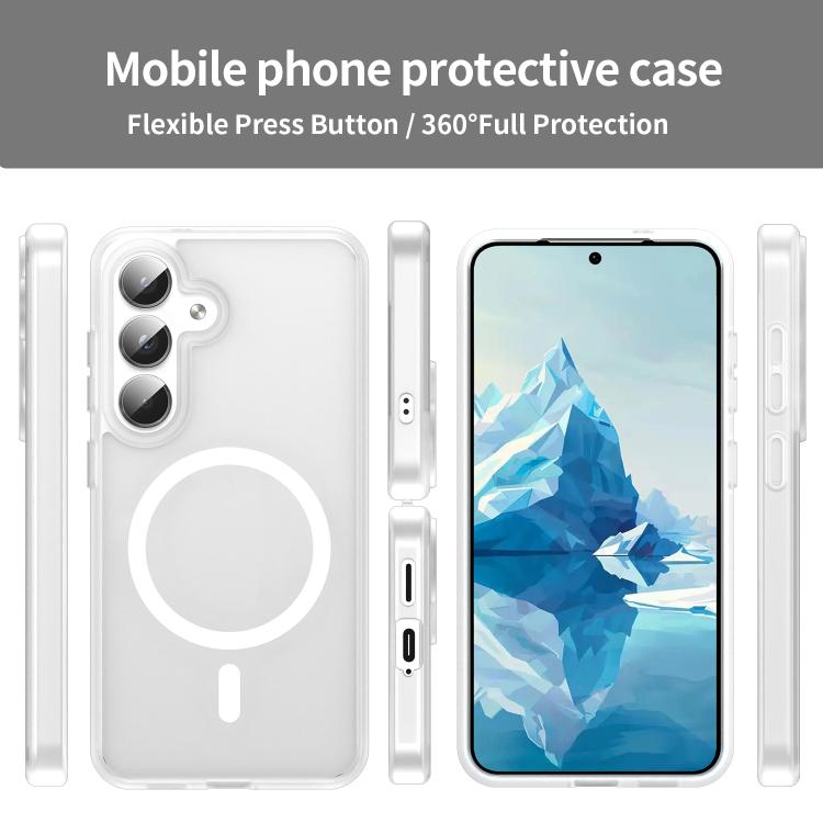 For Samsung Galaxy S25 5G Fanying Series PC Hybrid TPU Translucent Frosted MagSafe Phone Case
