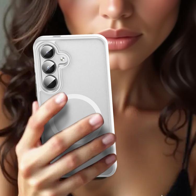 For Samsung Galaxy S25 5G Fanying Series PC Hybrid TPU Translucent Frosted MagSafe Phone Case