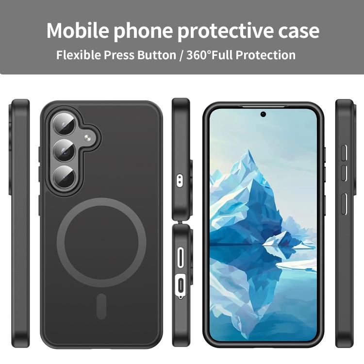 For Samsung Galaxy S24 5G Fanying Series PC Hybrid TPU Translucent Frosted MagSafe Phone Case