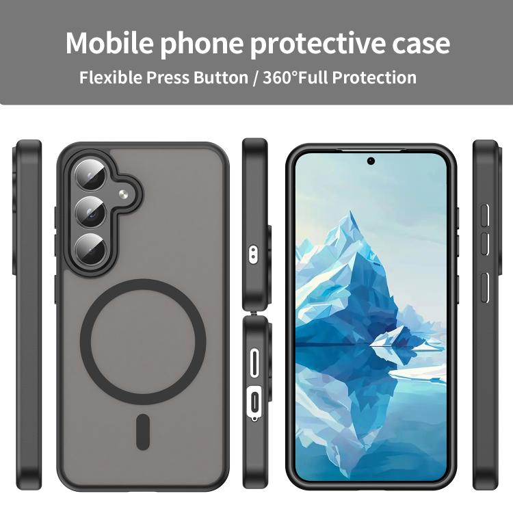 For Samsung Galaxy S24 5G Fanying Series PC Hybrid TPU Translucent Frosted MagSafe Phone Case