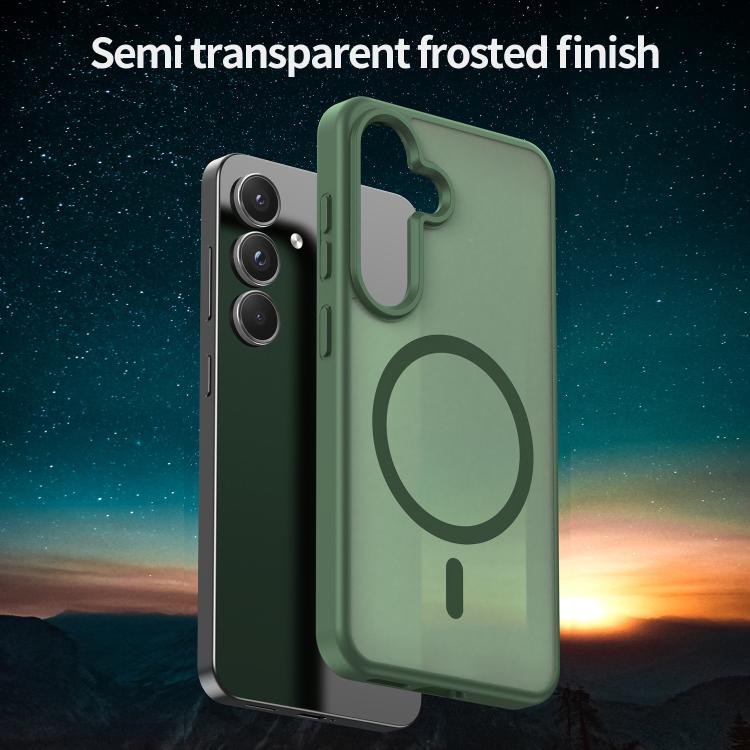 For Samsung Galaxy S24 5G Fanying Series PC Hybrid TPU Translucent Frosted MagSafe Phone Case