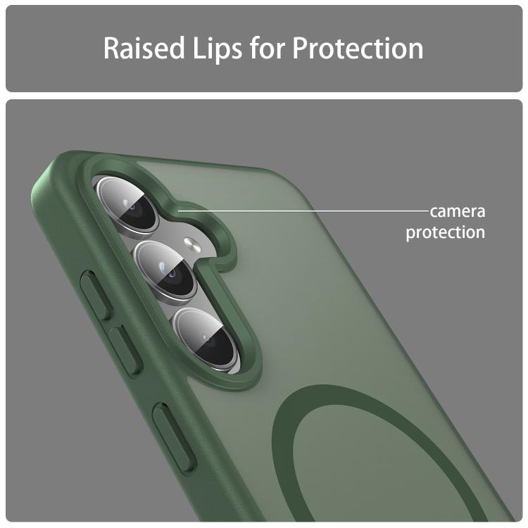 For Samsung Galaxy S24 5G Fanying Series PC Hybrid TPU Translucent Frosted MagSafe Phone Case