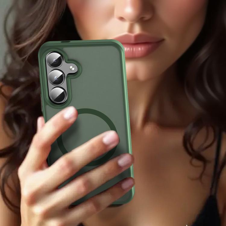 For Samsung Galaxy S24 5G Fanying Series PC Hybrid TPU Translucent Frosted MagSafe Phone Case