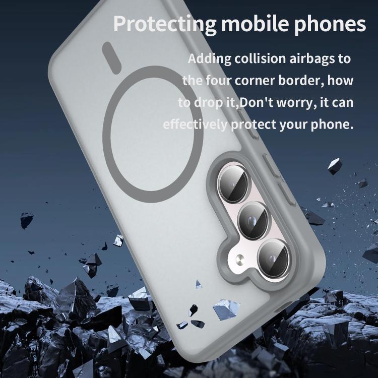 For Samsung Galaxy S24 5G Fanying Series PC Hybrid TPU Translucent Frosted MagSafe Phone Case