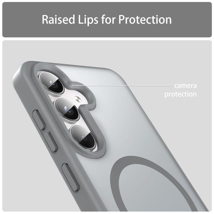 For Samsung Galaxy S24 5G Fanying Series PC Hybrid TPU Translucent Frosted MagSafe Phone Case