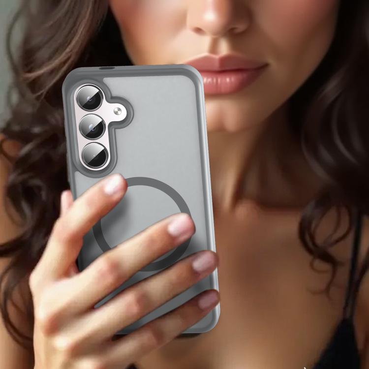 For Samsung Galaxy S24 5G Fanying Series PC Hybrid TPU Translucent Frosted MagSafe Phone Case