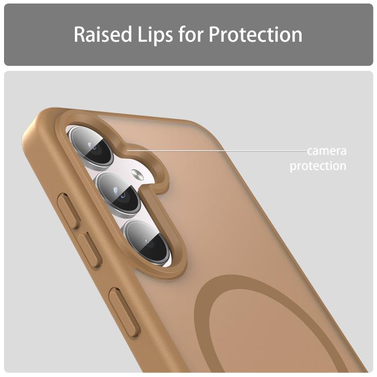 For Samsung Galaxy S24 5G Fanying Series PC Hybrid TPU Translucent Frosted MagSafe Phone Case