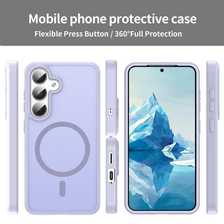 For Samsung Galaxy S24 5G Fanying Series PC Hybrid TPU Translucent Frosted MagSafe Phone Case