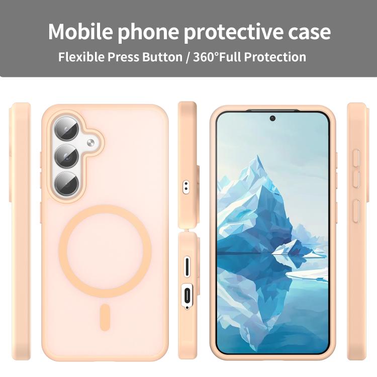 For Samsung Galaxy S24 5G Fanying Series PC Hybrid TPU Translucent Frosted MagSafe Phone Case