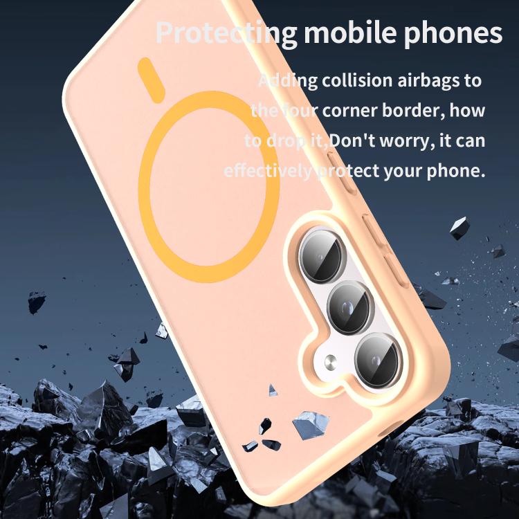 For Samsung Galaxy S24 5G Fanying Series PC Hybrid TPU Translucent Frosted MagSafe Phone Case