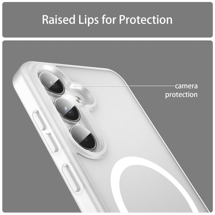 For Samsung Galaxy S24 5G Fanying Series PC Hybrid TPU Translucent Frosted MagSafe Phone Case