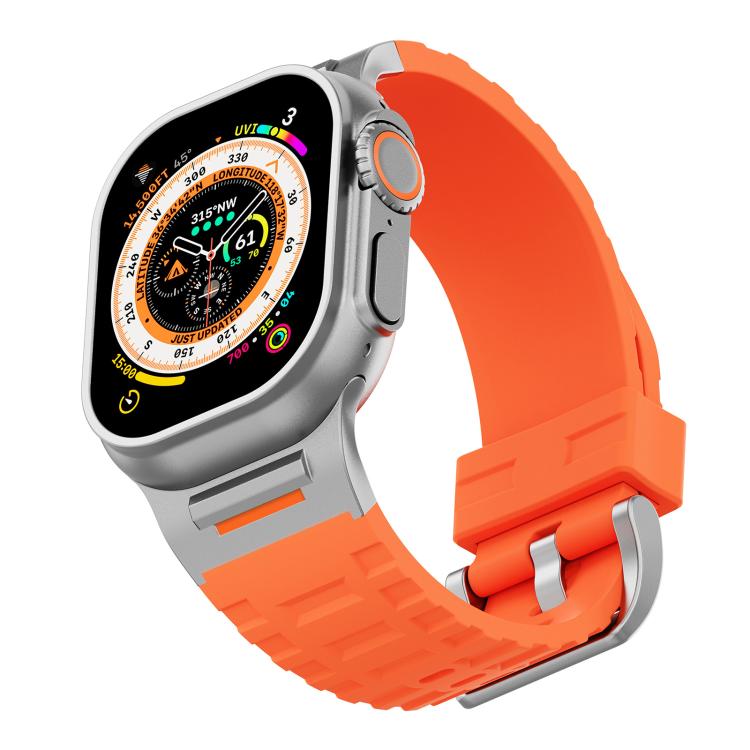 For Apple Watch 46mm / 49mm / 45mm / 44mm Tuobuzhe Liquid Silicone Watch Band
