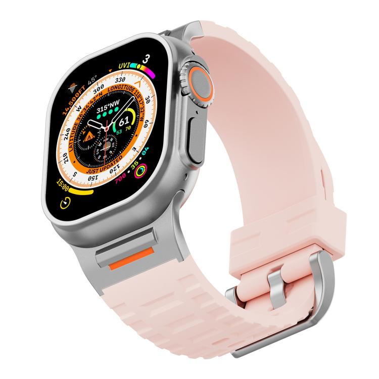 For Apple Watch 46mm / 49mm / 45mm / 44mm Tuobuzhe Liquid Silicone Watch Band